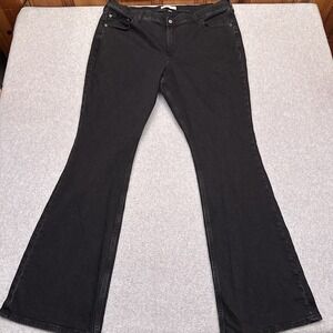 Abercrombie & Fitch Curve Love Bootcut‎ Mid-Rise Jeans 34 LONG (40x34) Black EUC